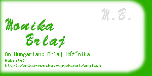 monika brlaj business card